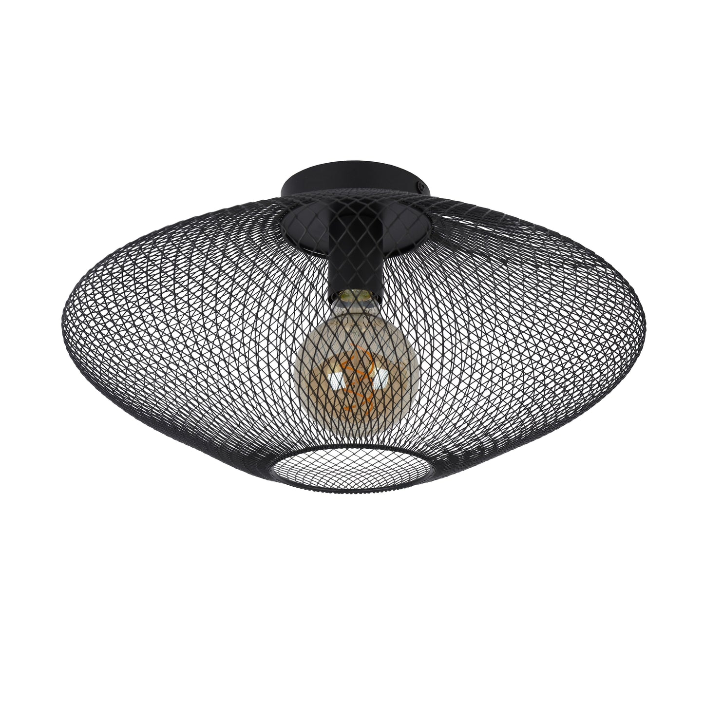 Lucide MESH - Flush ceiling light - Ø 45 cm - 1xE27 - Black