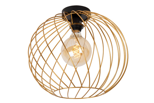 Lucide DANZA - Flush ceiling light - Ø 40 cm - 1xE27 - Matt Gold / Brass