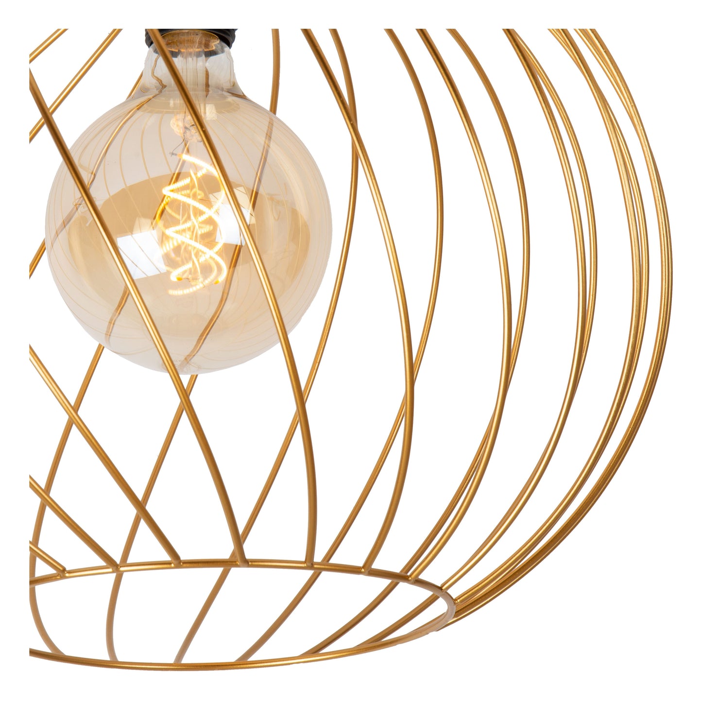 Lucide DANZA - Flush ceiling light - Ø 40 cm - 1xE27 - Matt Gold / Brass