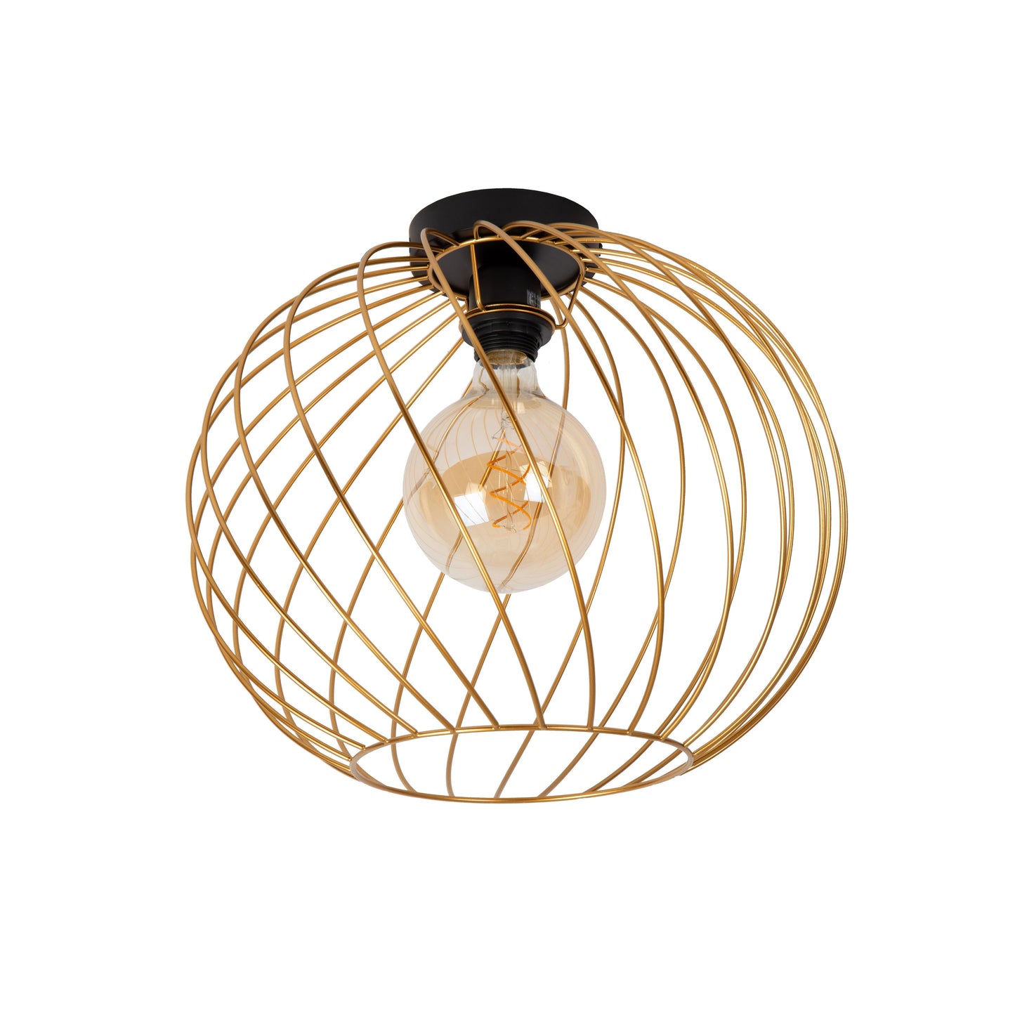 Lucide DANZA - Flush ceiling light - Ø 40 cm - 1xE27 - Matt Gold / Brass