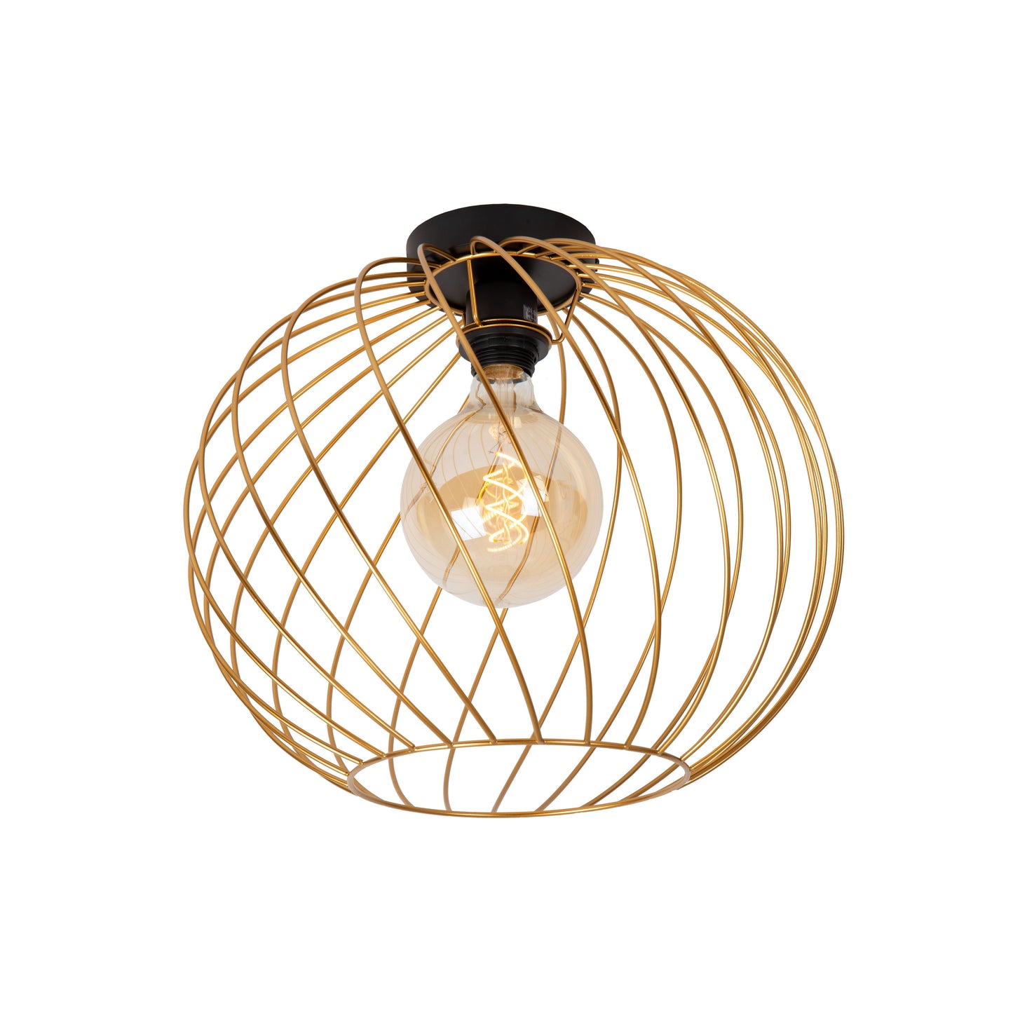 Lucide DANZA - Flush ceiling light - Ø 40 cm - 1xE27 - Matt Gold / Brass