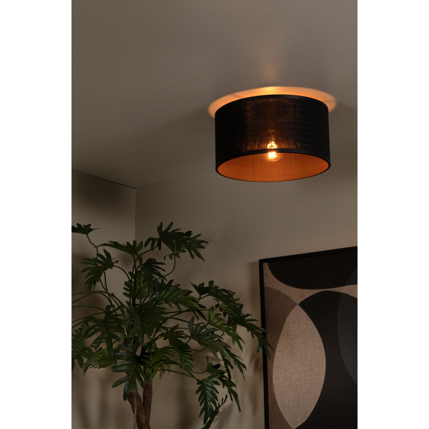 Lucide TAGALOG - Flush ceiling light - Ø 40 cm - 1xE27 - Black