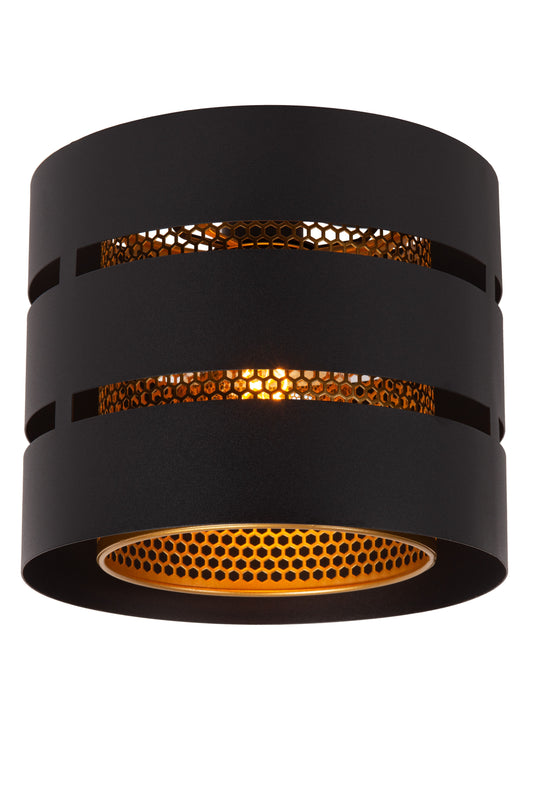 Lucide ROSAS - Flush ceiling light - Ø 26 cm - 1xE27 - Black