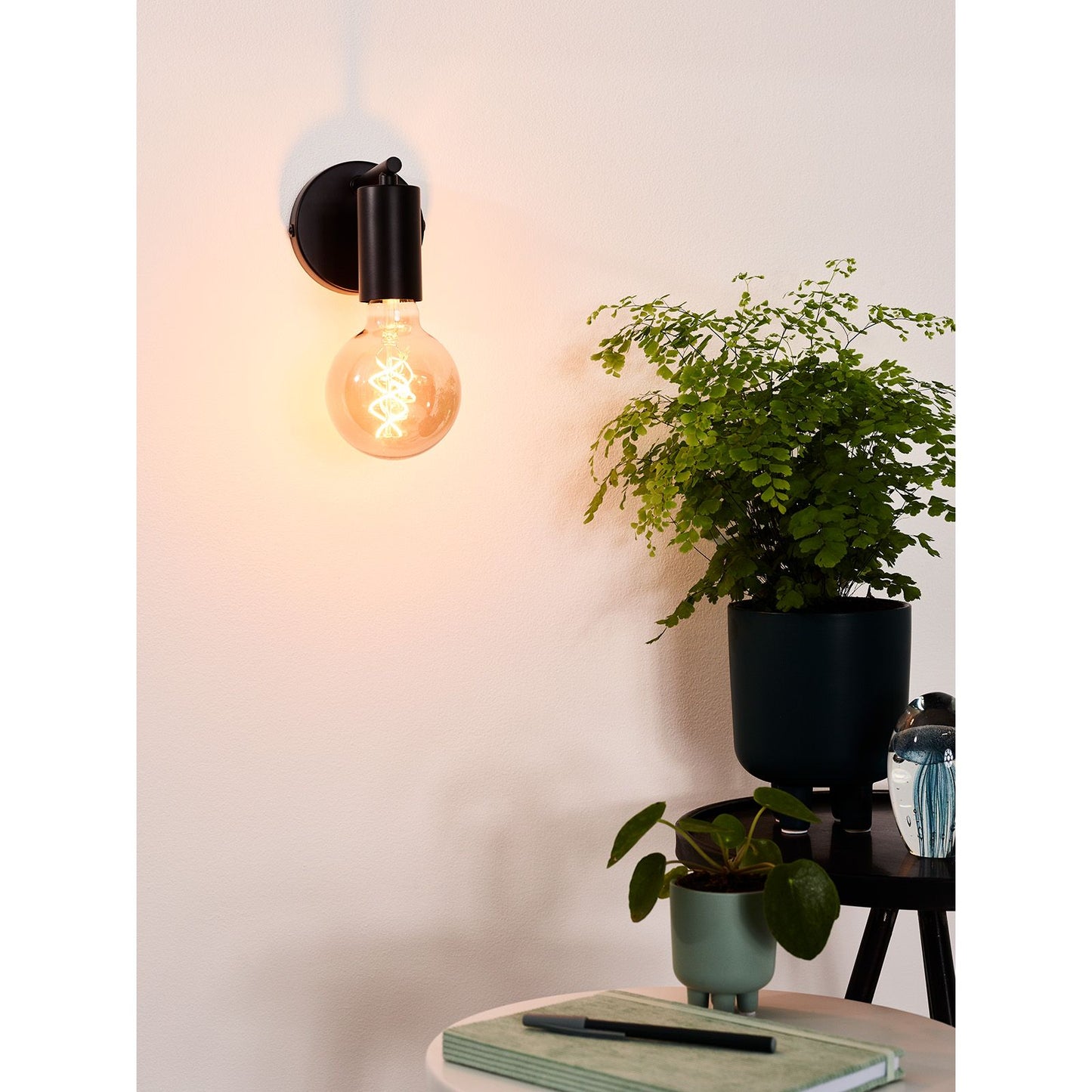 Lucide LEANNE - Wall light - 1xE27 - Black