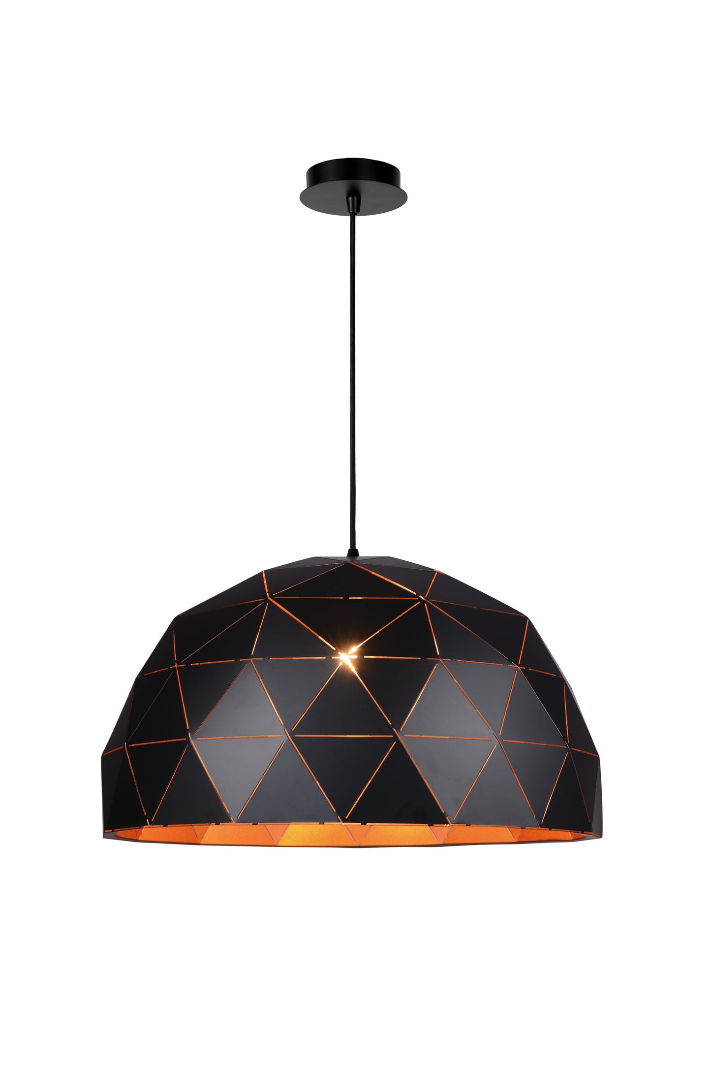 Lucide OTONA - Pendant light - Ø 60 cm - 3xE27 - Black