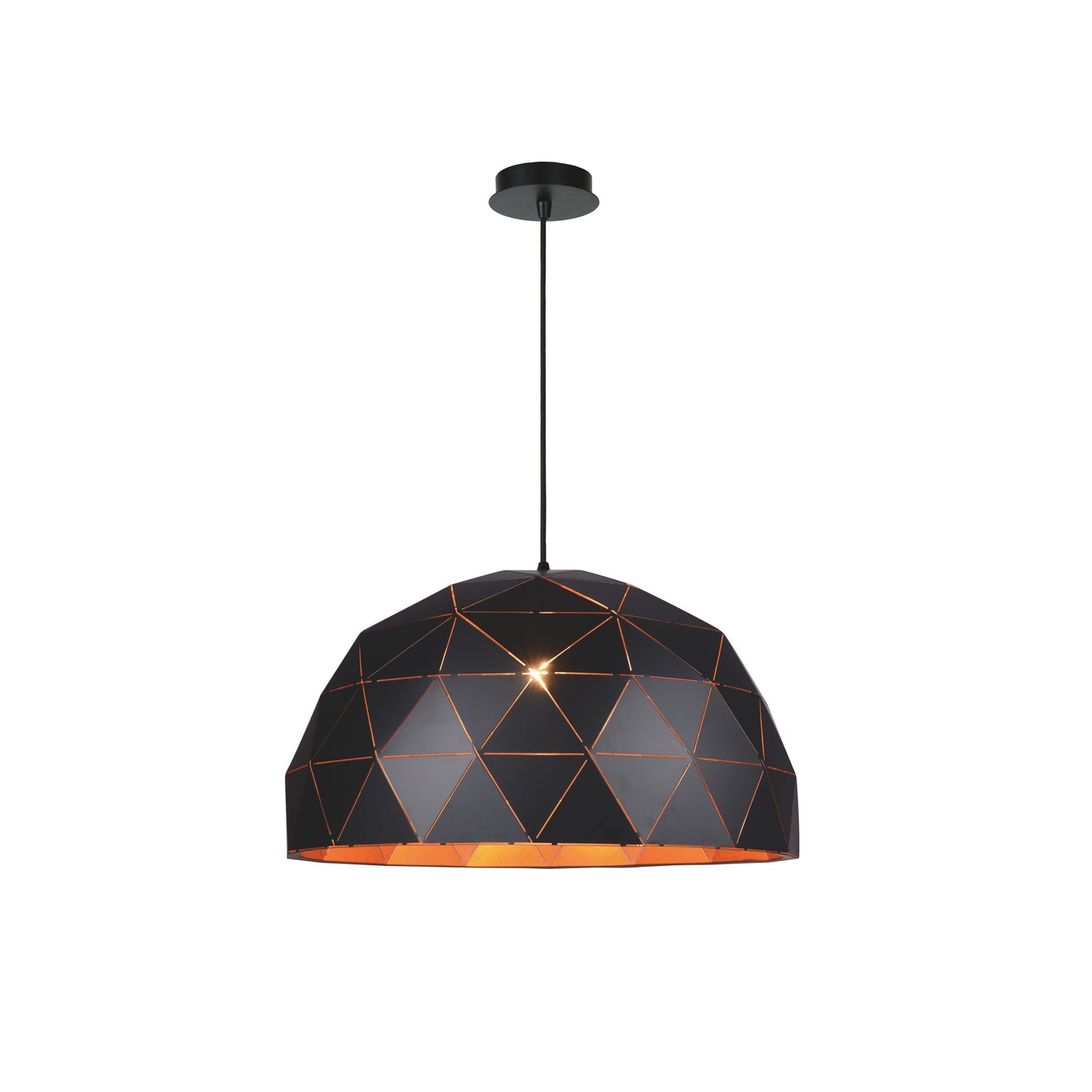 Lucide OTONA - Pendant light - Ø 60 cm - 3xE27 - Black