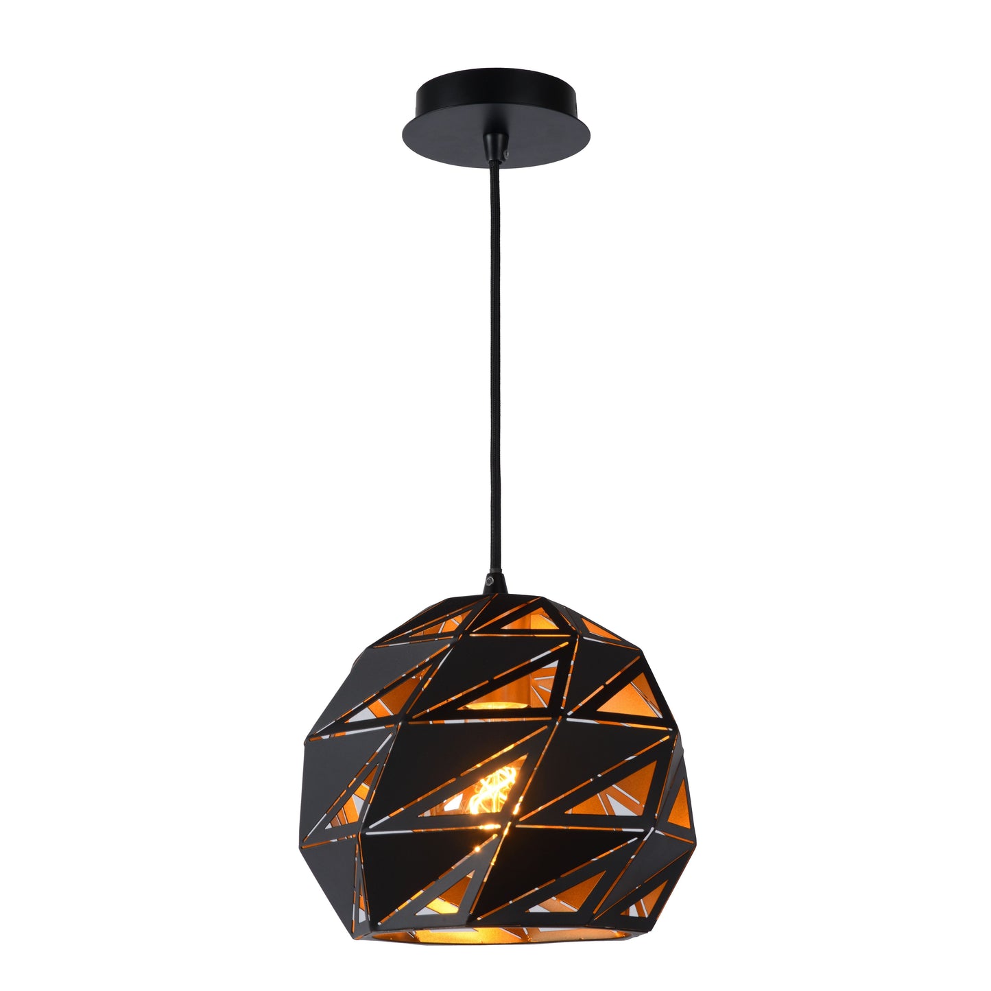 Lucide MALUNGA - Pendant light - Ø 25 cm - 1xE27 - Black