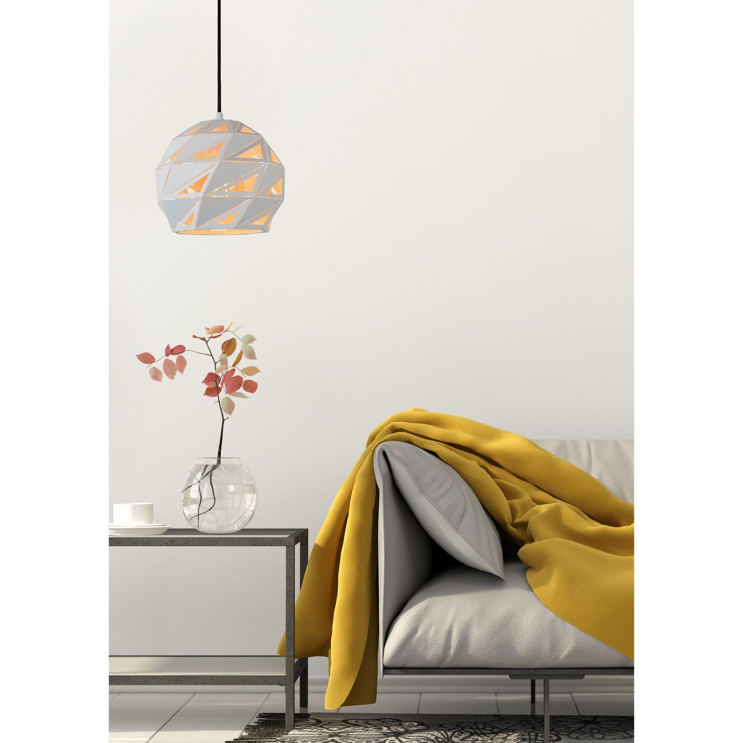 Lucide MALUNGA - Pendant light - Ø 25 cm - 1xE27 - White