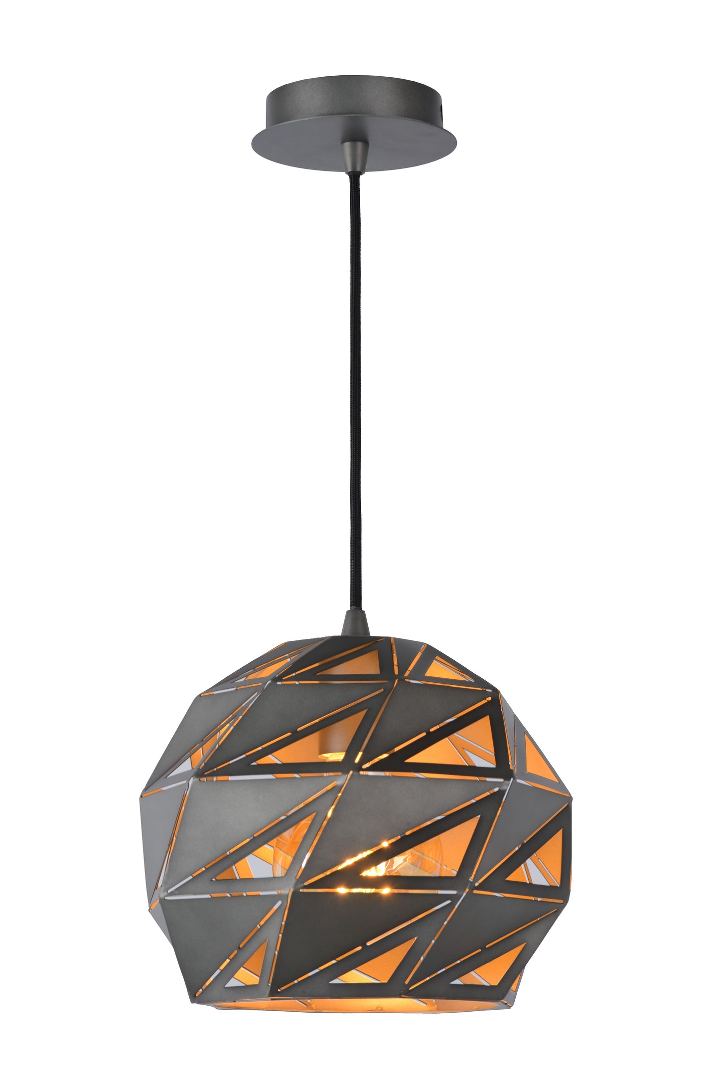 Lucide MALUNGA - Pendant light - Ø 25 cm - 1xE27 - Grey