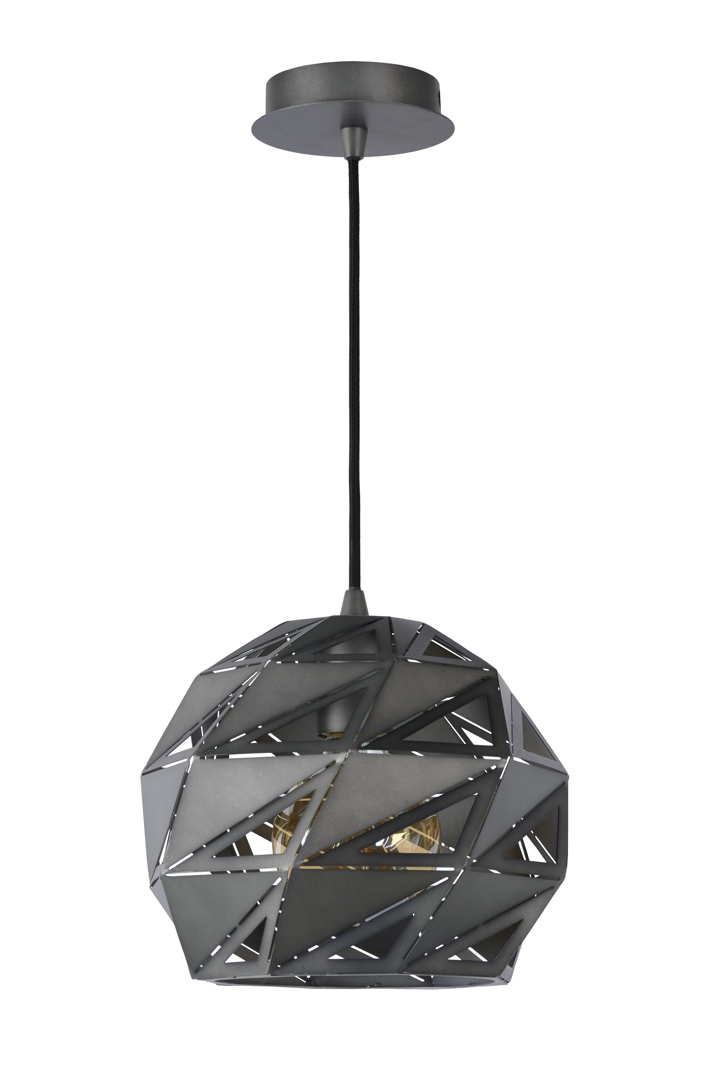 Lucide MALUNGA - Pendant light - Ø 25 cm - 1xE27 - Grey