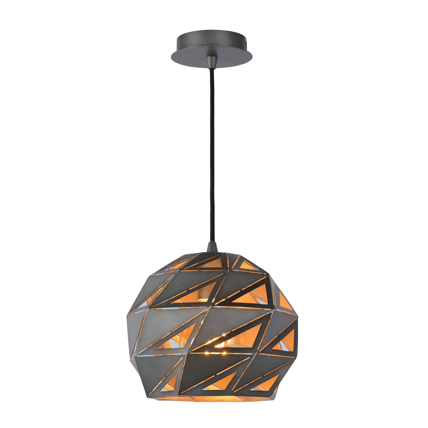 Lucide MALUNGA - Pendant light - Ø 25 cm - 1xE27 - Grey