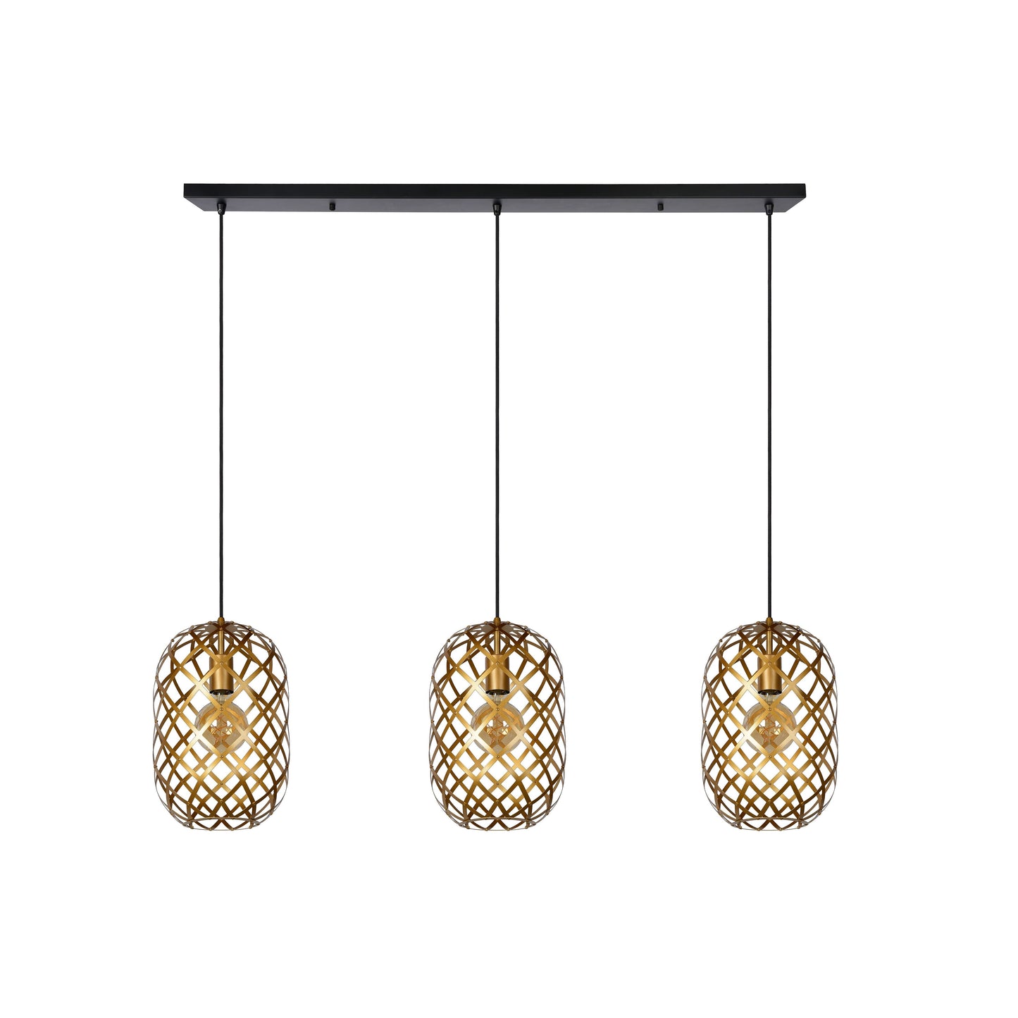 Lucide WOLFRAM - Pendant light - 3xE27 - Matt Gold / Brass