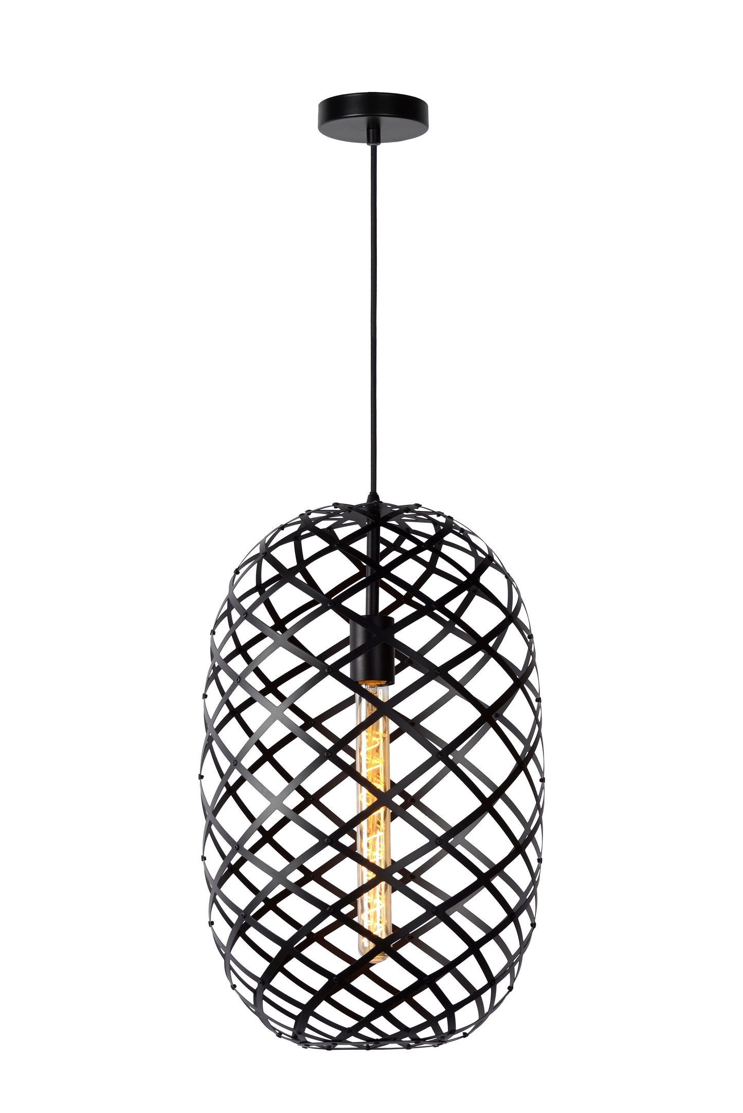 Lucide WOLFRAM - Pendant light - Ø 32 cm - 1xE27 - Black