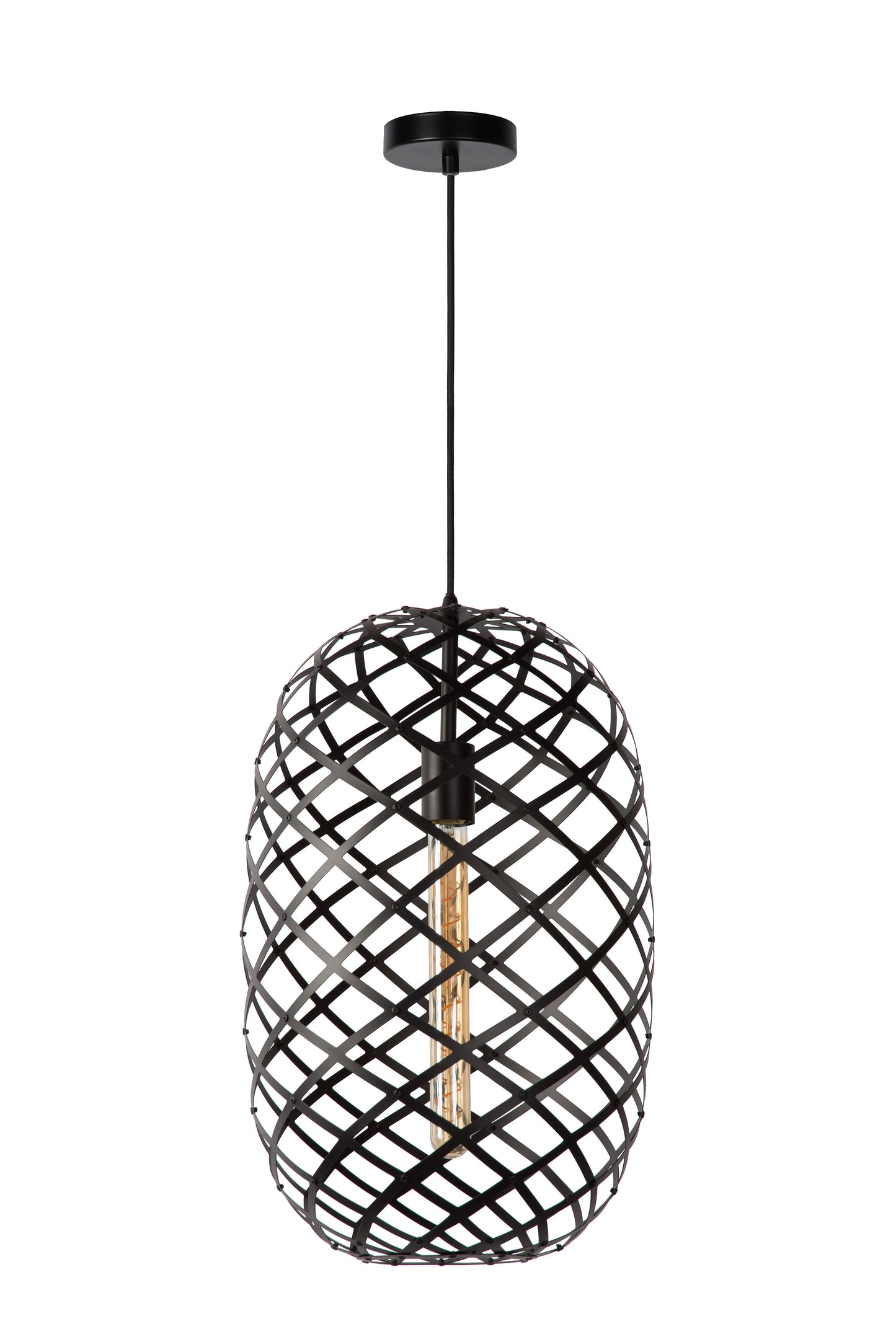 Lucide WOLFRAM - Pendant light - Ø 32 cm - 1xE27 - Black