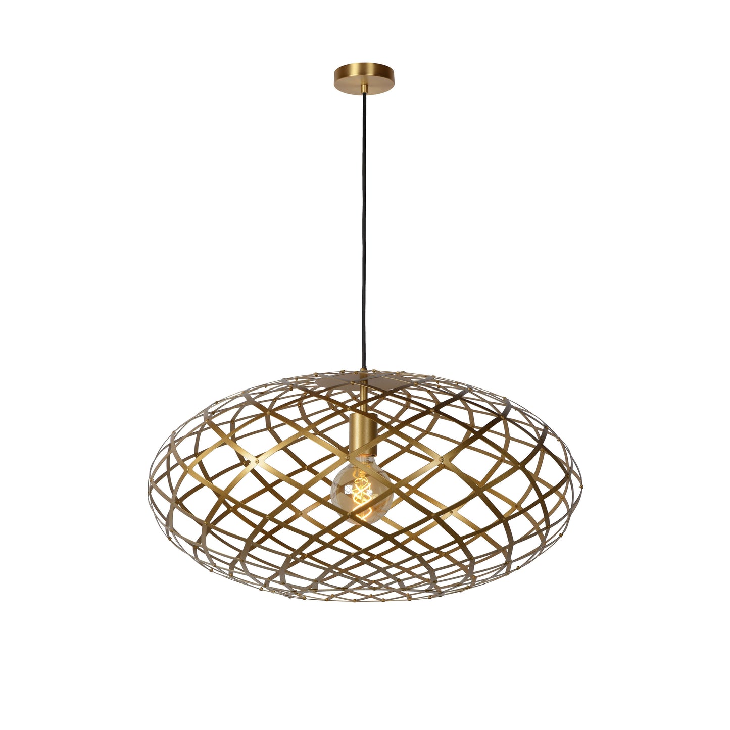 Lucide WOLFRAM - Pendant light - Ø 65 cm - 1xE27 - Matt Gold / Brass