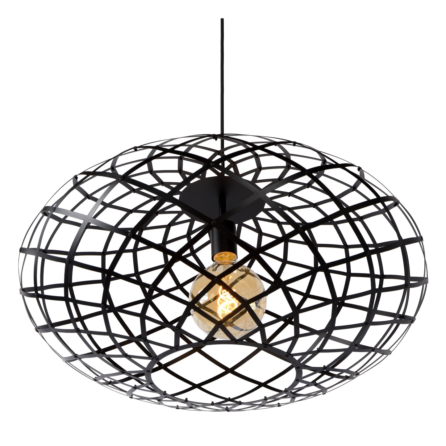 Lucide WOLFRAM - Pendant light - Ø 65 cm - 1xE27 - Black