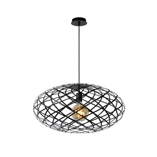 Lucide WOLFRAM - Pendant light - Ø 65 cm - 1xE27 - Black