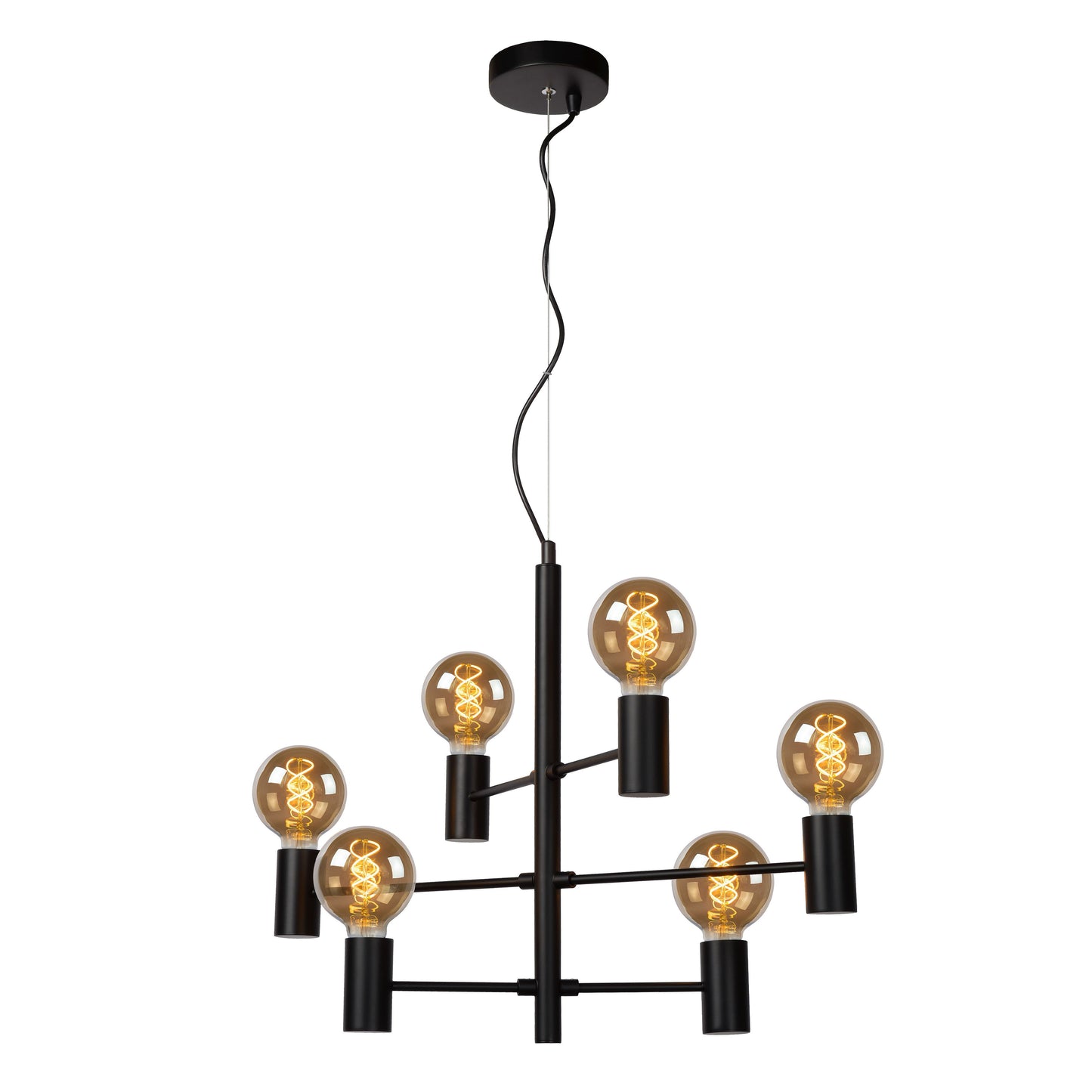 Lucide LEANNE - Pendant light - 6xE27 - Black