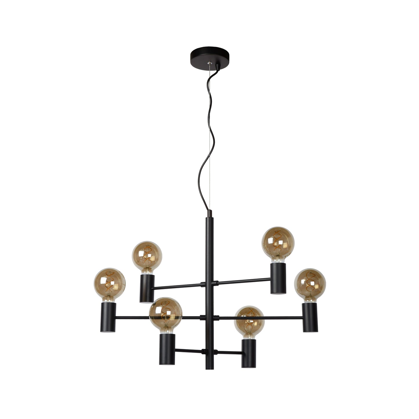 Lucide LEANNE - Pendant light - 6xE27 - Black