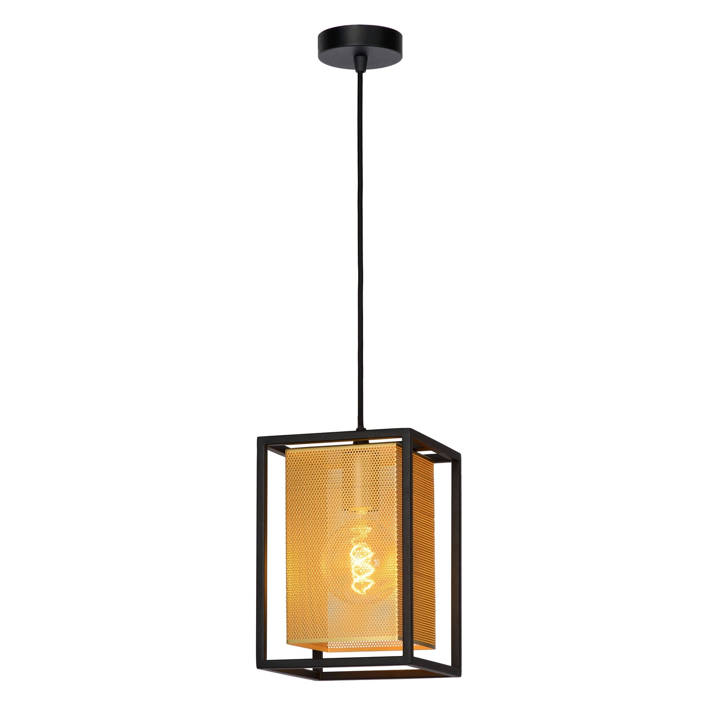 Lucide SANSA - Pendant light - 1xE27 - Black