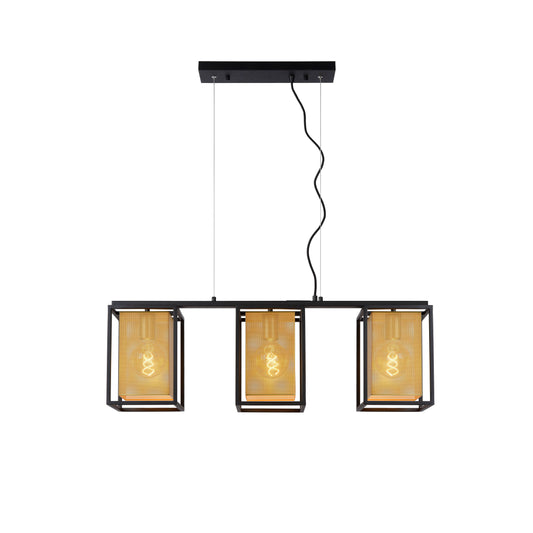 Lucide SANSA - Pendant light - 3xE27 - Black