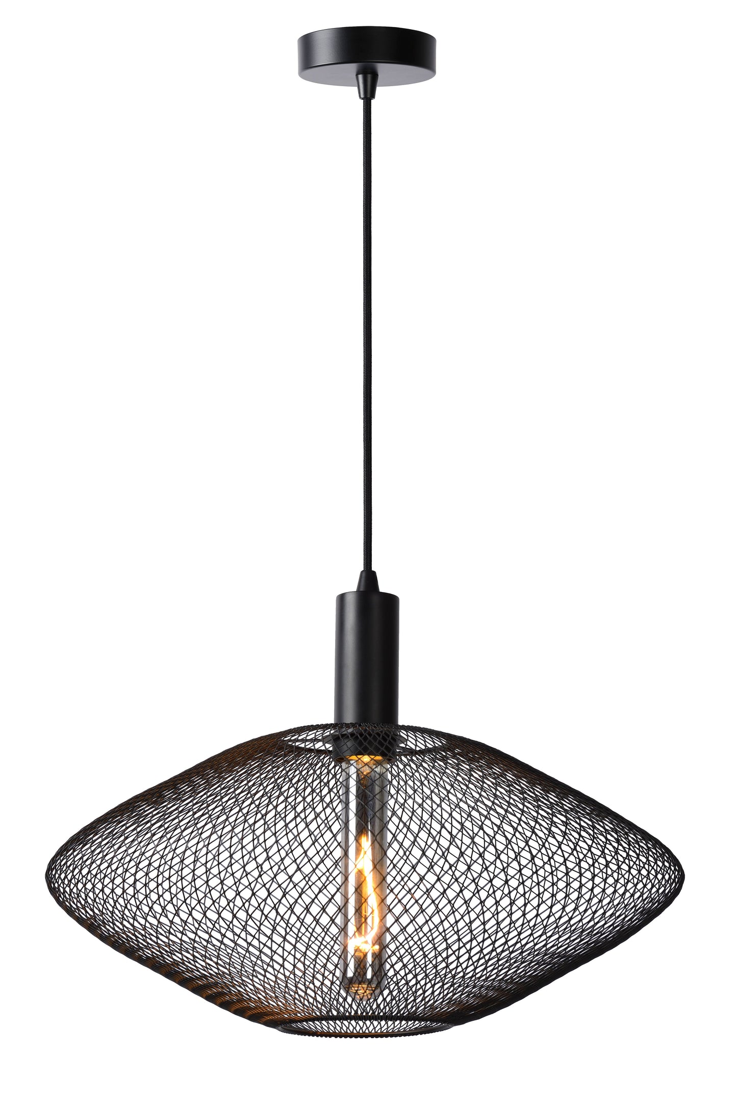 Lucide MESH - Pendant light - Ø 45 cm - 1x E27 - Black