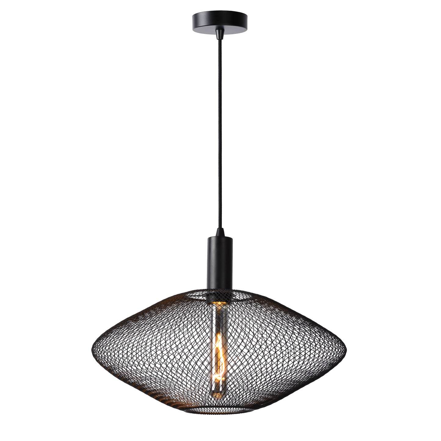 Lucide MESH - Pendant light - Ø 45 cm - 1x E27 - Black