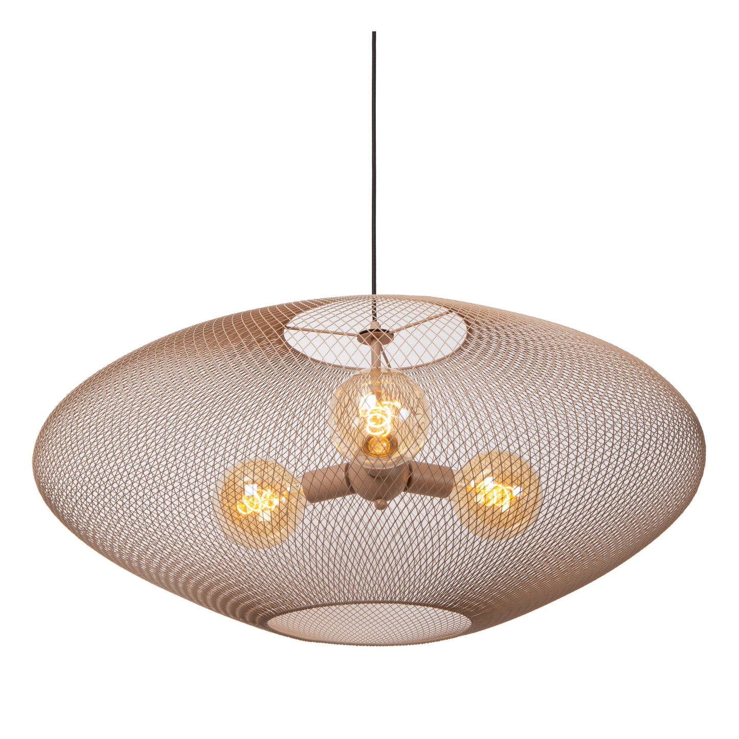 Lucide MESH - Pendant light - Ø 88 cm - 3xE27 - Taupe