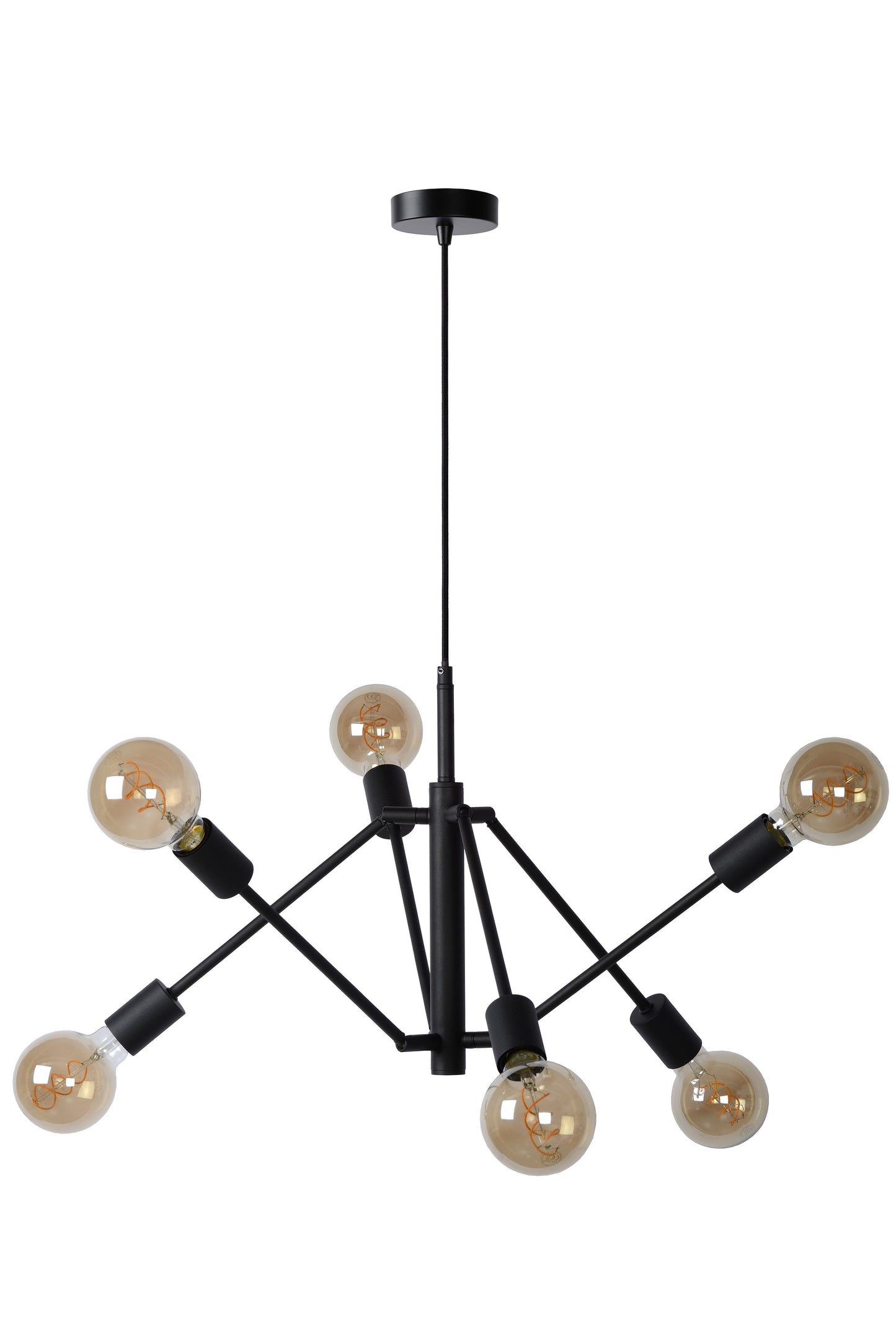 Lucide LESTER - Pendant light - 6xE27 - Black