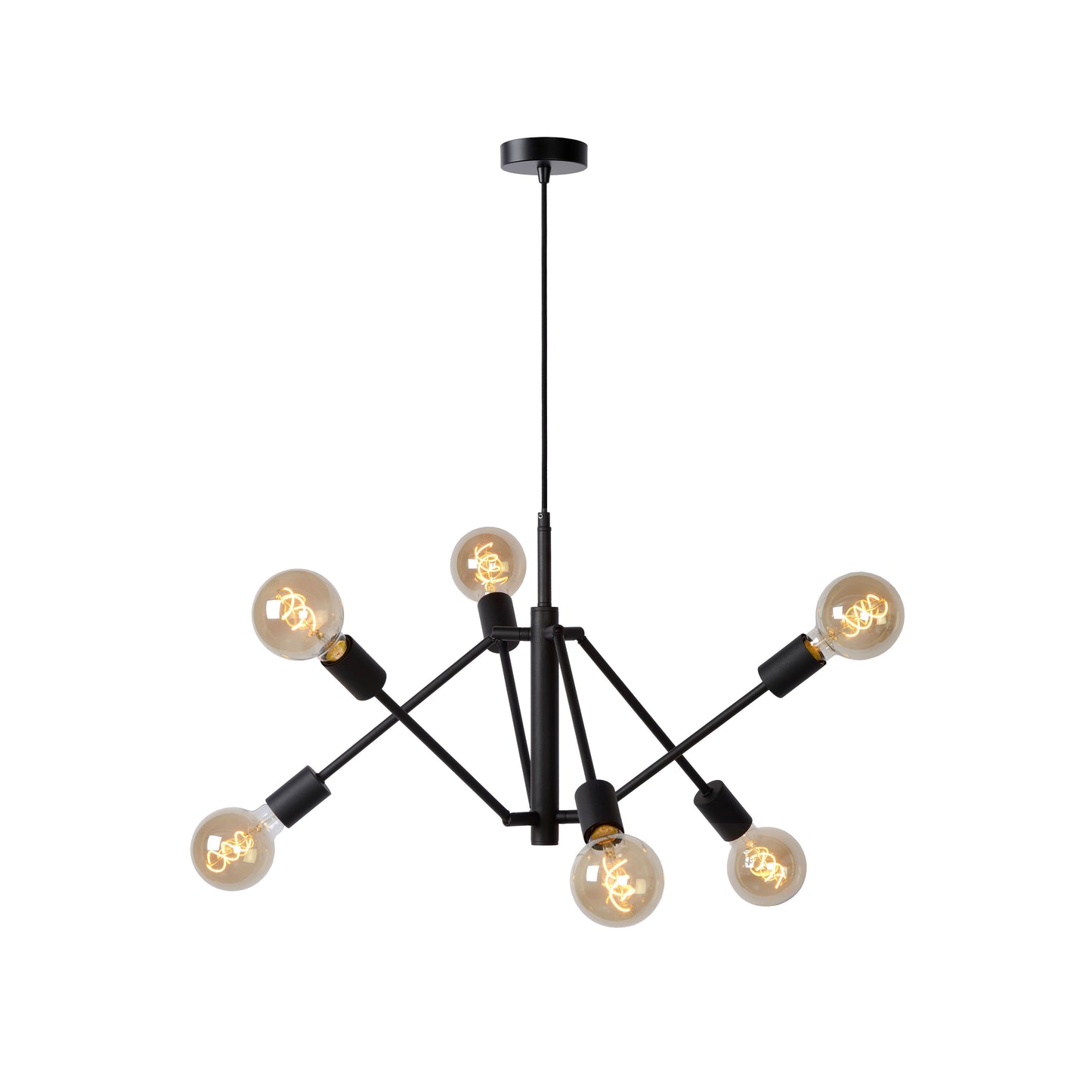 Lucide LESTER - Pendant light - 6xE27 - Black