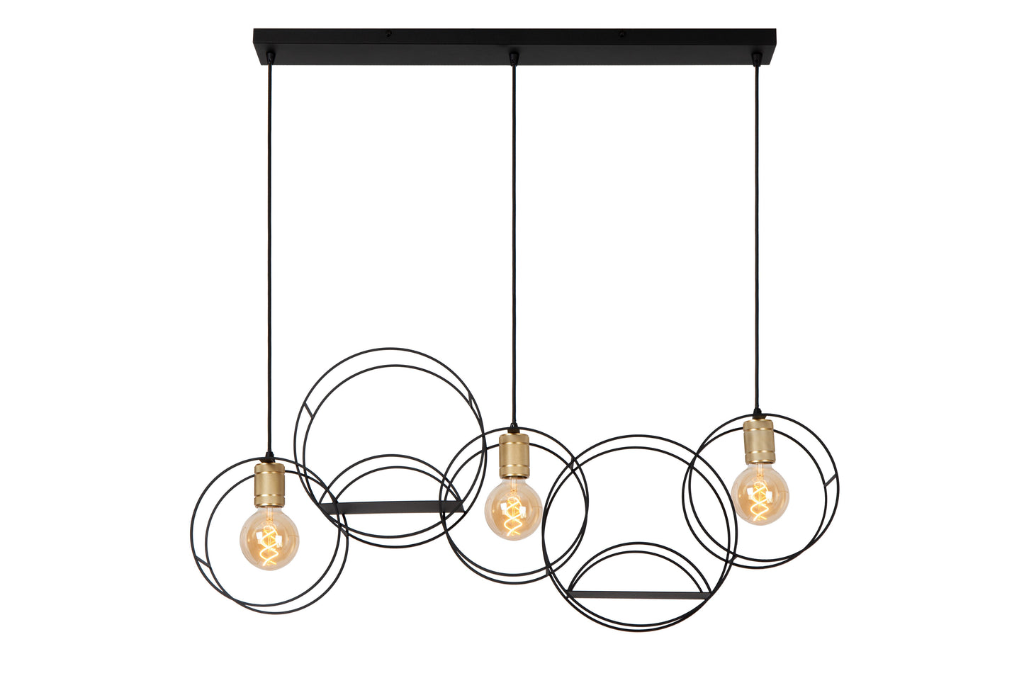 Lucide CIRCLE - Pendant light - 3xE27 - Black