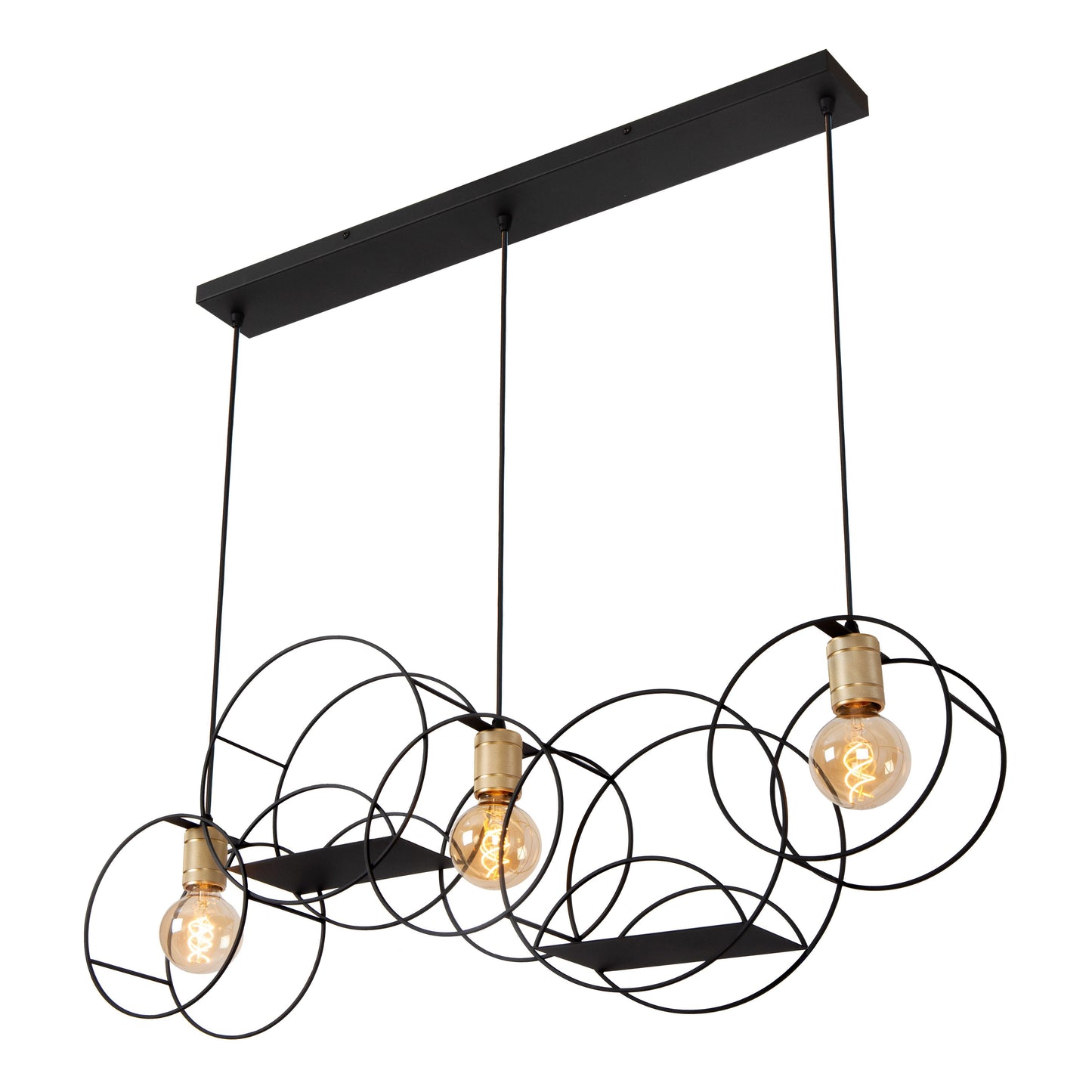 Lucide CIRCLE - Pendant light - 3xE27 - Black