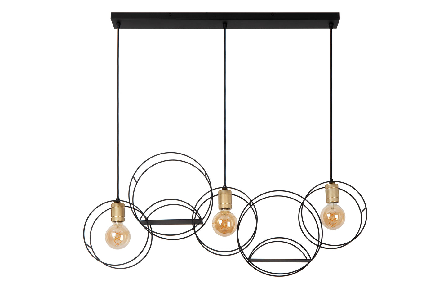 Lucide CIRCLE - Pendant light - 3xE27 - Black