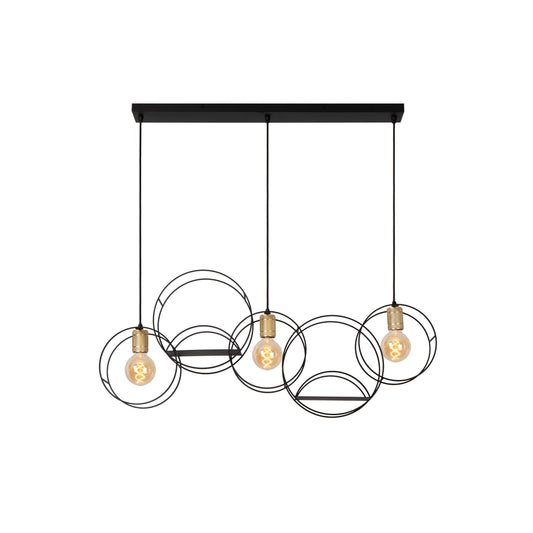 Lucide CIRCLE - Pendant light - 3xE27 - Black