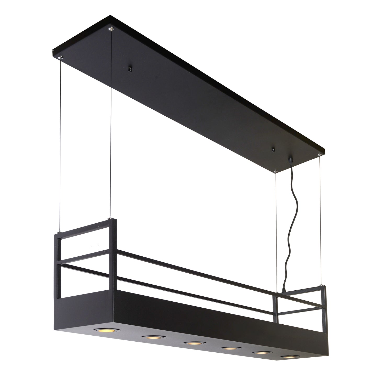 Lucide MIRAVELLE - Pendant light - 6xGU10 - Black