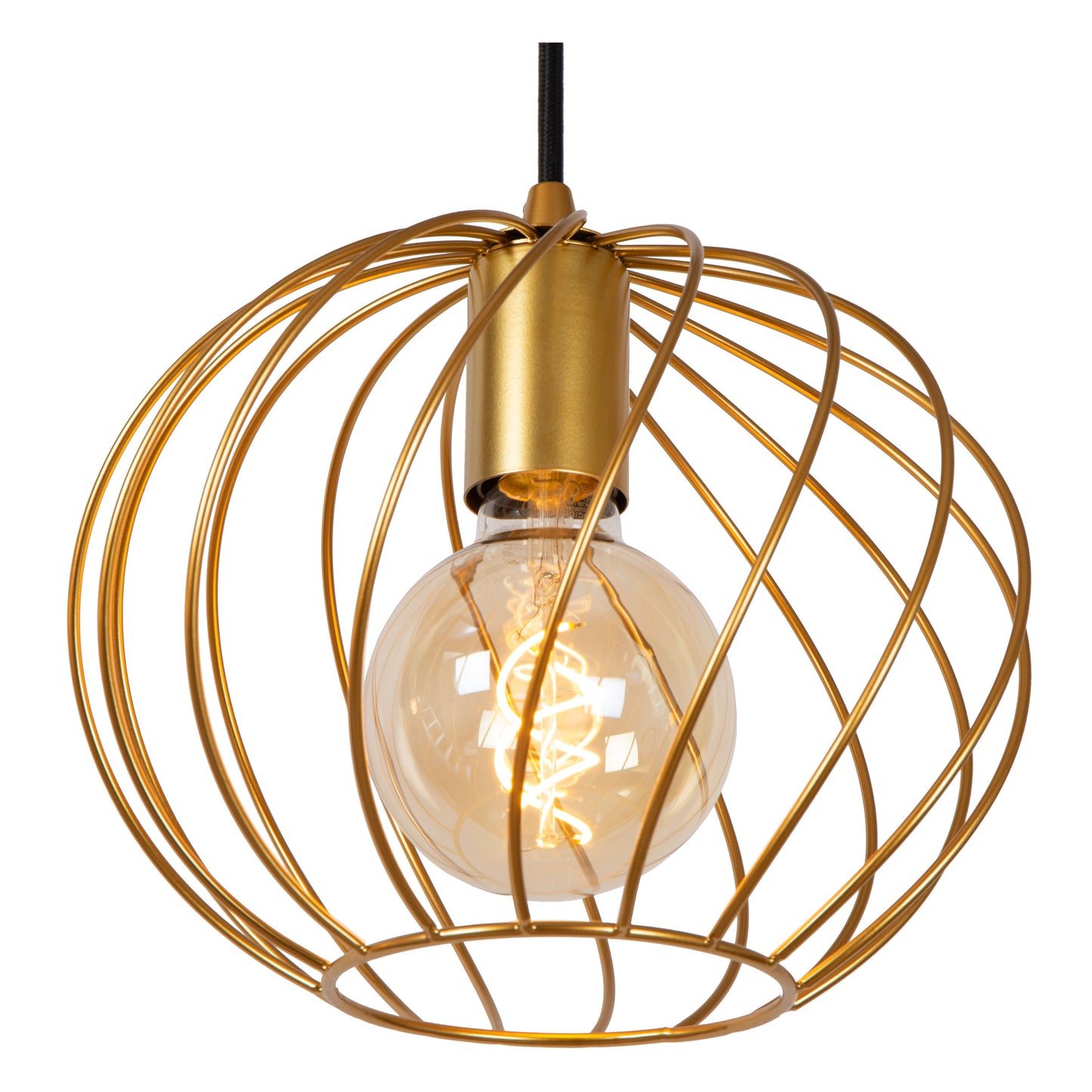 Lucide DANZA - Pendant light - 3xE27 - Matt Gold / Brass