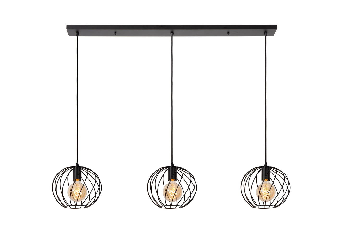 Lucide DANZA - Pendant light - 3xE27 - Black