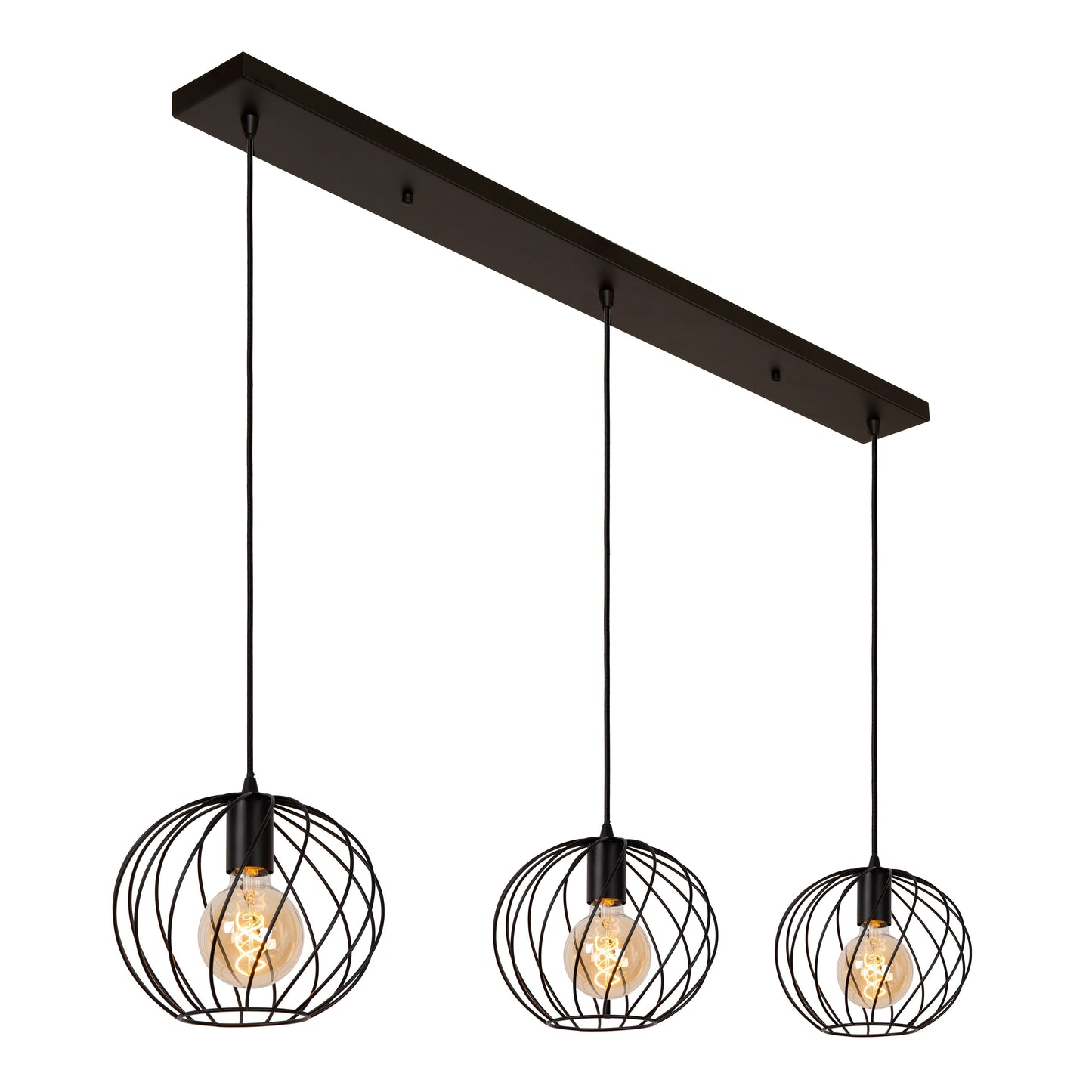 Lucide DANZA - Pendant light - 3xE27 - Black