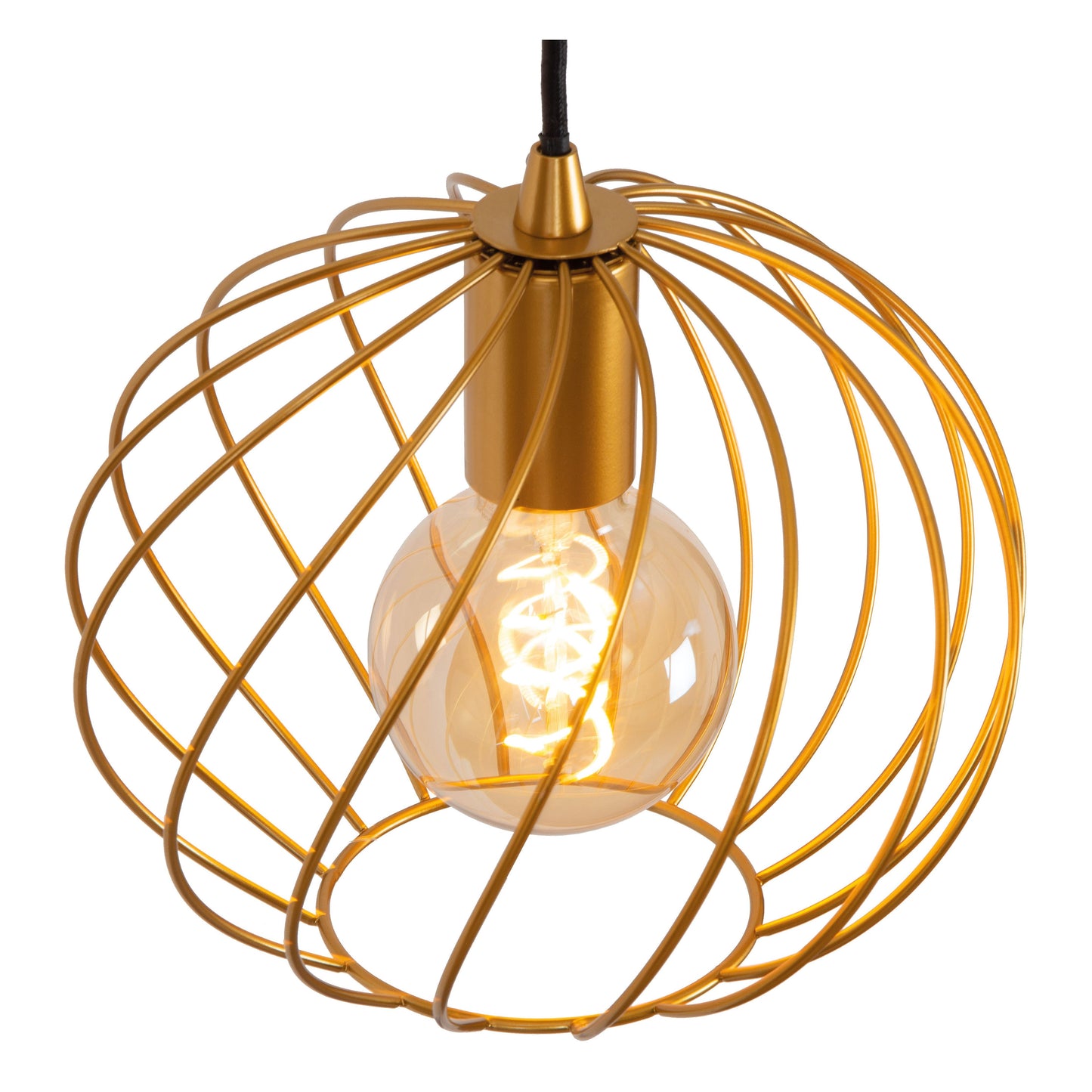 Lucide DANZA - Pendant light - Ø 50 cm - 3xE27 - Matt Gold / Brass