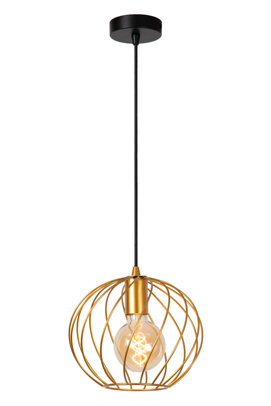 Lucide DANZA - Pendant light - Ø 25 cm - 1xE27 - Matt Gold / Brass