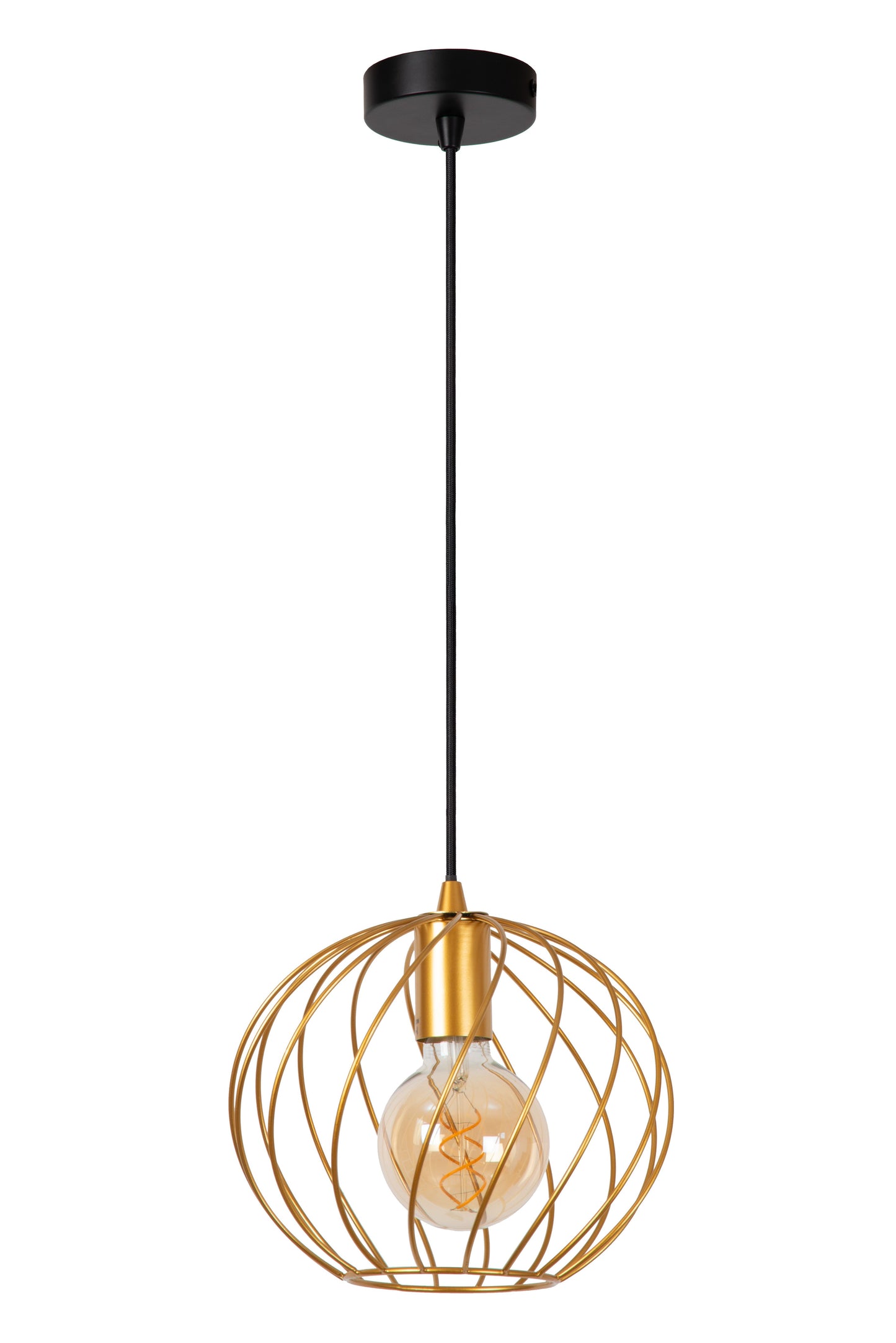 Lucide DANZA - Pendant light - Ø 25 cm - 1xE27 - Matt Gold / Brass