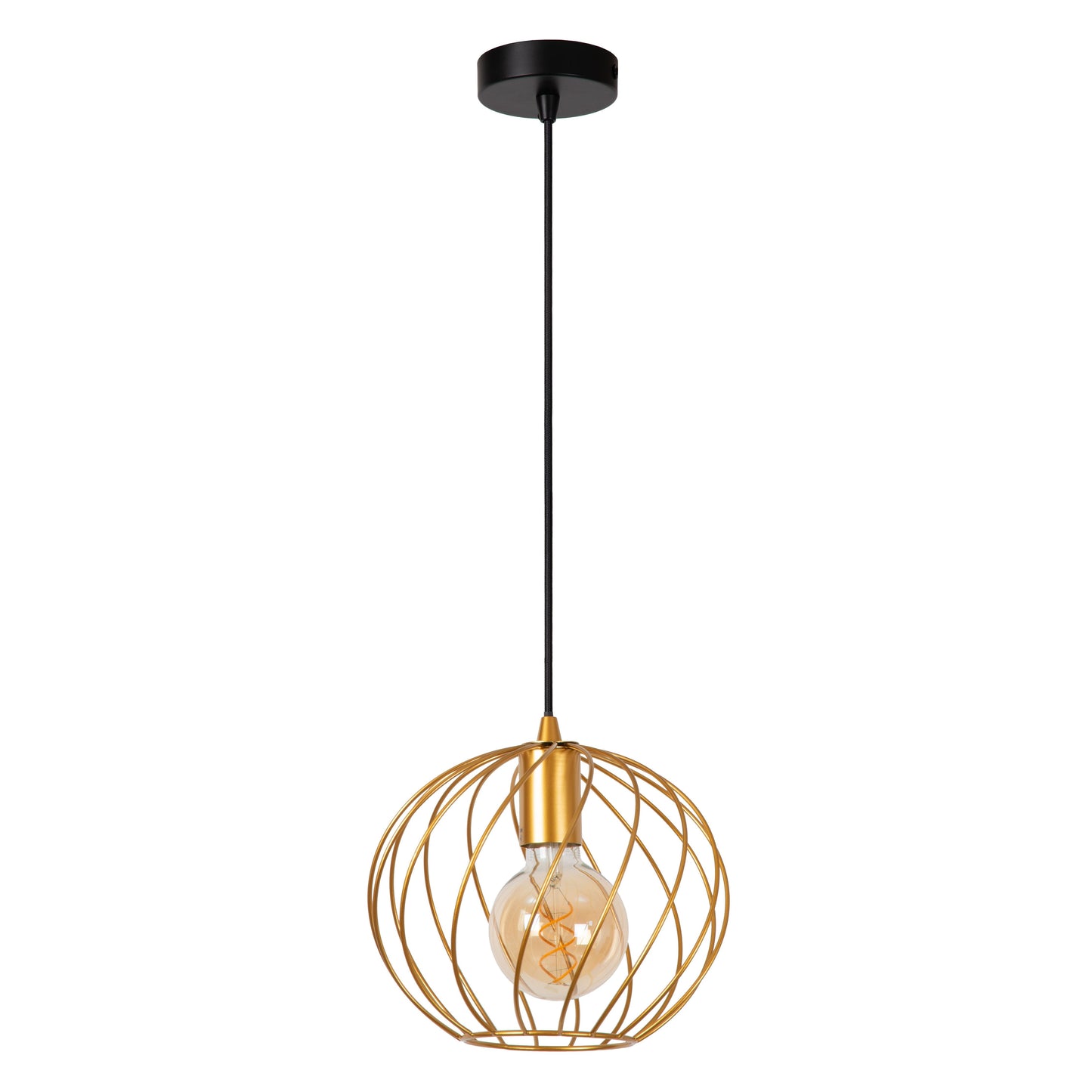 Lucide DANZA - Pendant light - Ø 25 cm - 1xE27 - Matt Gold / Brass