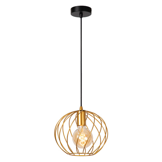 Lucide DANZA - Pendant light - Ø 25 cm - 1xE27 - Matt Gold / Brass