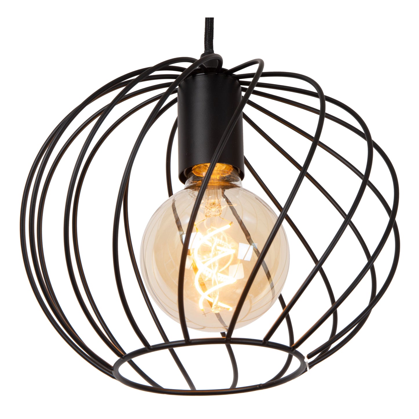 Lucide DANZA - Pendant light - Ø 25 cm - 1xE27 - Black