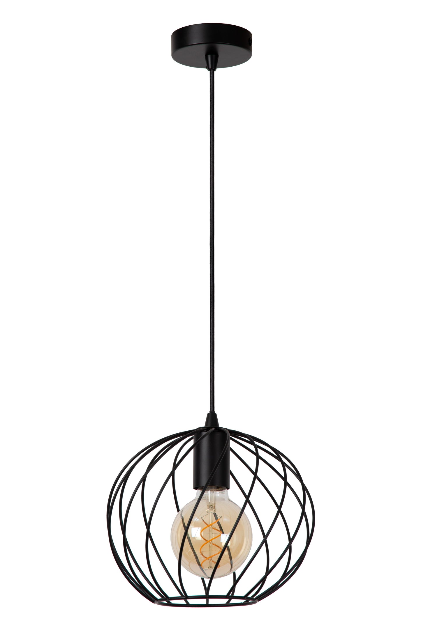 Lucide DANZA - Pendant light - Ø 25 cm - 1xE27 - Black