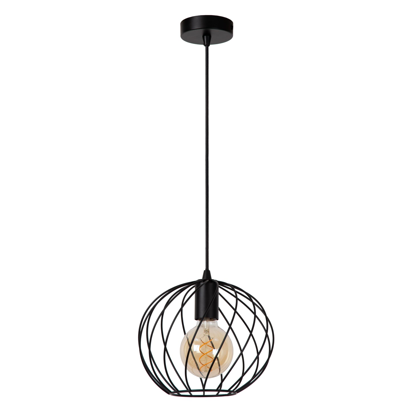 Lucide DANZA - Pendant light - Ø 25 cm - 1xE27 - Black