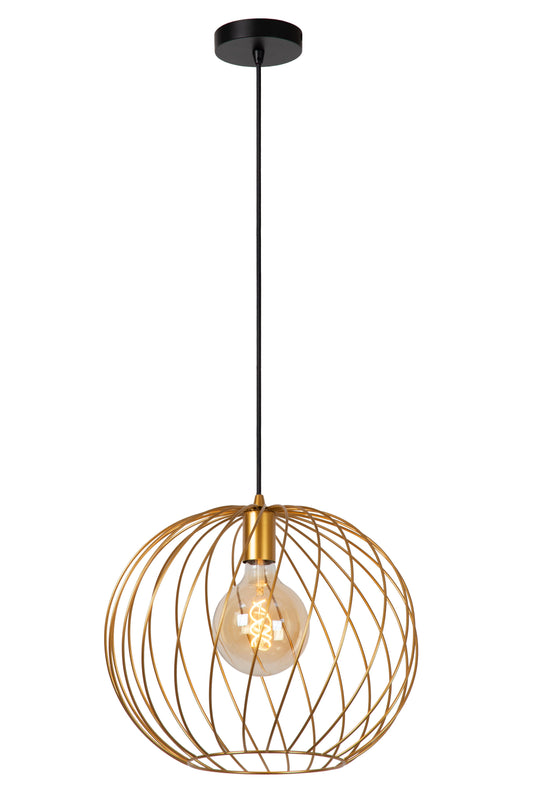 Lucide DANZA - Pendant light - Ø 40 cm - 1xE27 - Matt Gold / Brass