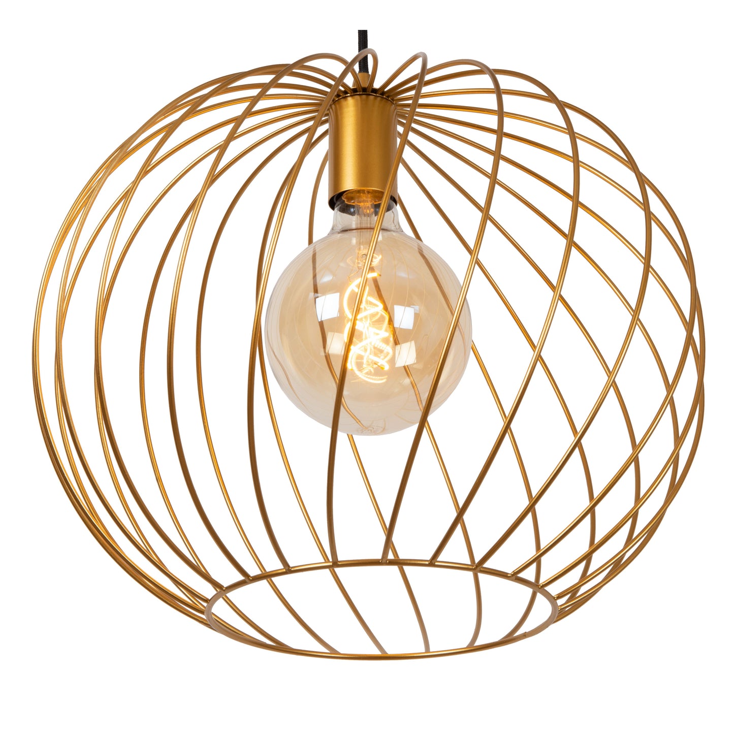 Lucide DANZA - Pendant light - Ø 40 cm - 1xE27 - Matt Gold / Brass