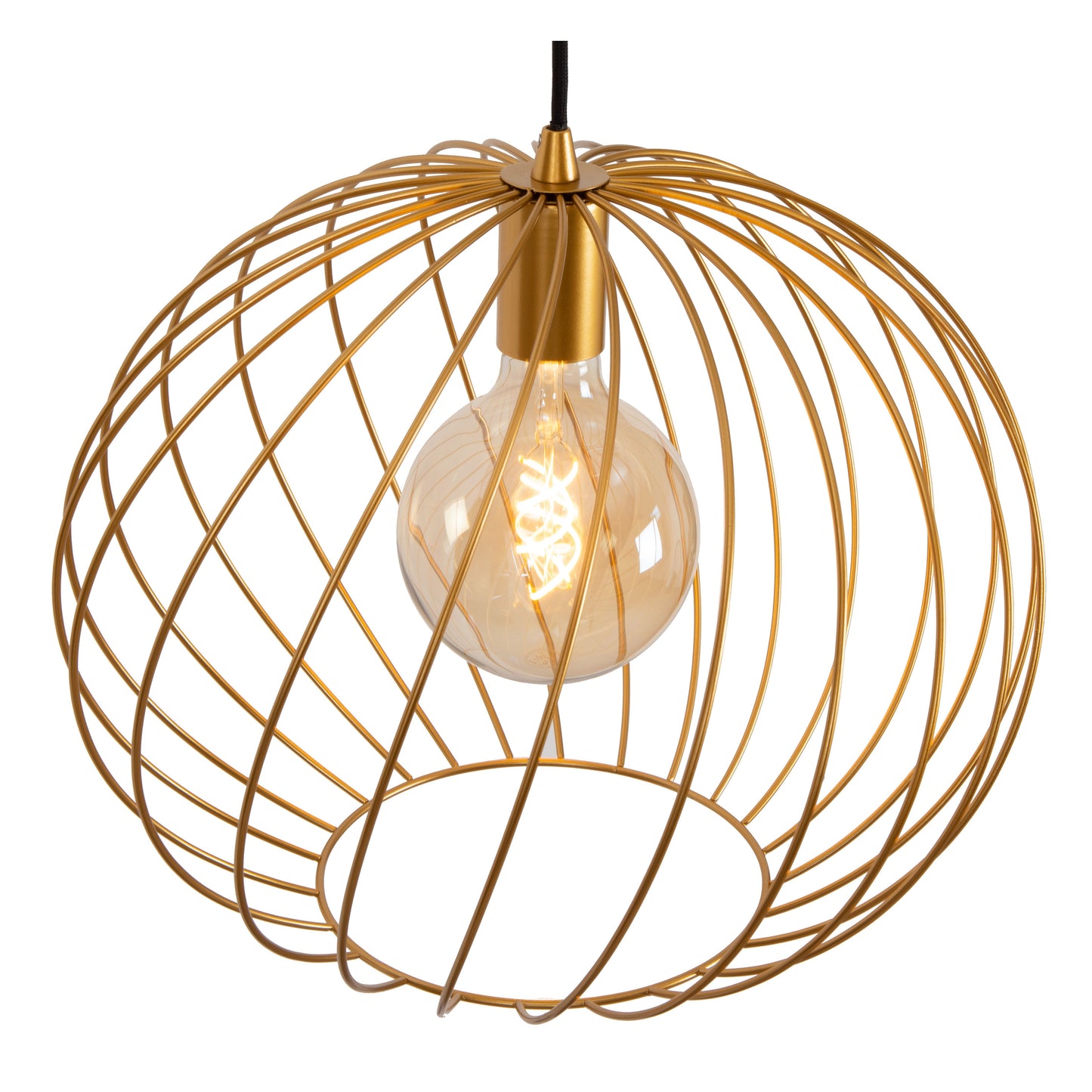 Lucide DANZA - Pendant light - Ø 40 cm - 1xE27 - Matt Gold / Brass