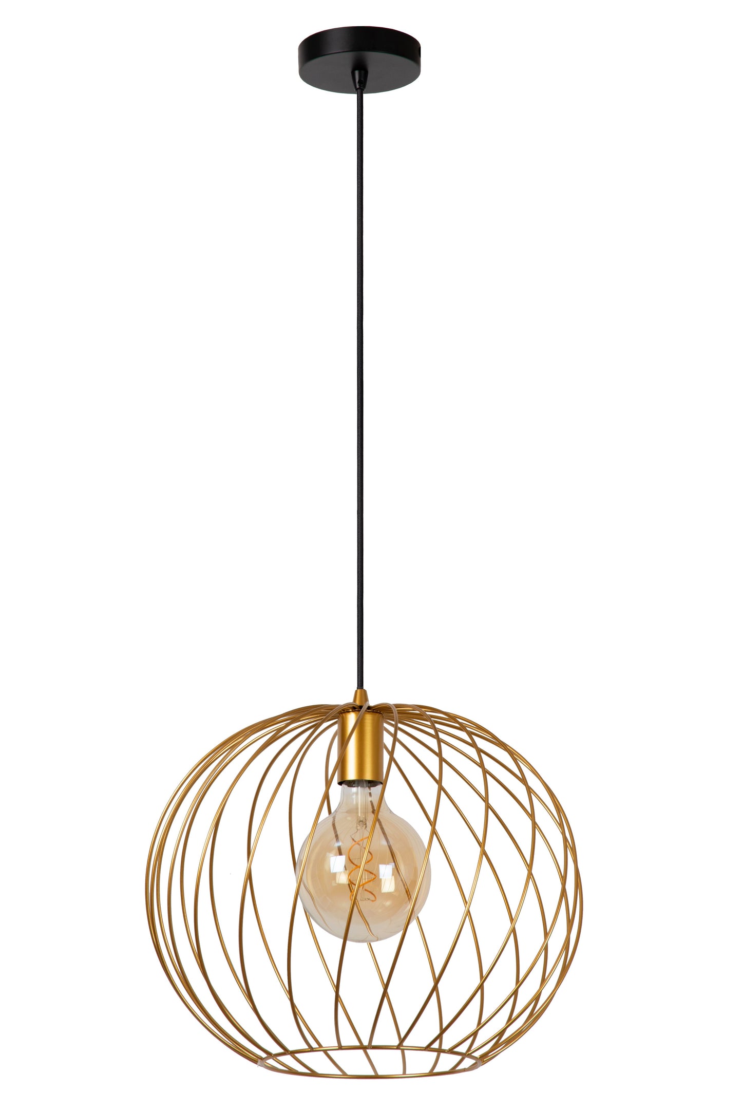 Lucide DANZA - Pendant light - Ø 40 cm - 1xE27 - Matt Gold / Brass